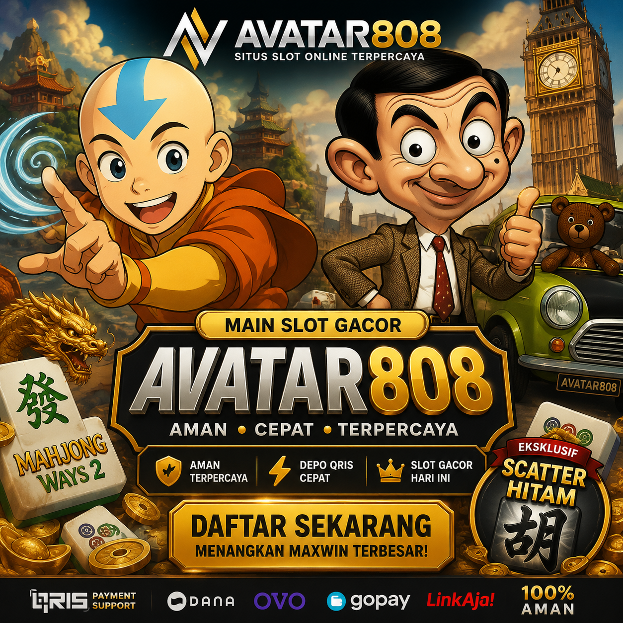 AVATAR808 | Visual Kartun Lucu untuk Slot Online Modern